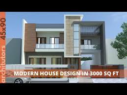 45x90 3000 sq ft modern house design