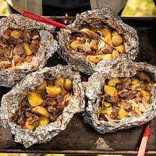 Campfire Steak And Potatoes Foil Pack
