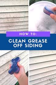 to clean grease stains off vinyl siding