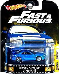 Amazon.com: Hot Wheels Retro Entertainment Fast & Furious Real Riders  Limited Edition - Nissan Skyline GT-R (R34) : Toys & Games