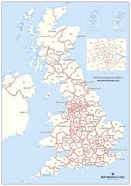 Free Postcode Wall Maps Area Districts Sector Postcode Maps