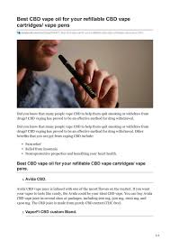 Our tastie cbd disposable vape pen has been called the best cbd vape on the market! Best Cbd Vape Oil For Your Refillable Cbd Vape Cartridges Vape Pens By Dr Dabber Issuu