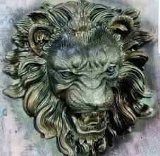 Frp Wall Mounted Lion Head Statue In