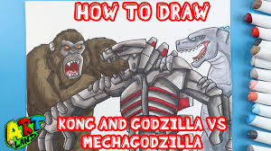 How to Draw KONG AND GODZILLA THROWING MECHAGODZILLA | art land | Hướng dẫn  vẽ tranh đẹp nhất - Việt Nam Brand