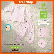 Quần áo mùa hè cho bé sơ sinh, thương hiệu Lullaby vải cotton thoáng mát  cho bé 0 - 3 tháng - Áo liền quần