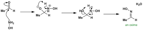 مکانیسم واکنش هیدرکسیل آمین و آلدهید
