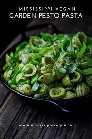 garden pesto pasta mississippi vegan