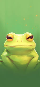 smiling frog green aesthetic wallpapers