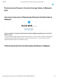 Topping the list is washington, with maryland and nebraska close behind in second and third. Pharmaceutical Research Scientist Average Salary In Malaysia 2019 Pharmacist Salary