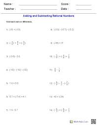 Subtracting Rational Numbers