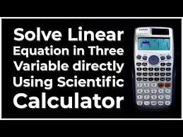 How To Solve Linear Equation In Three