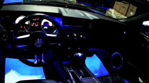 Grabber Blue Ford Mustang With Oracle Blue Led Lights Installed