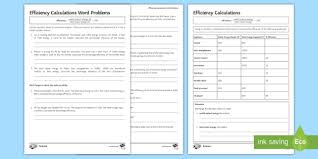 Energy Efficiency Worksheet Pack