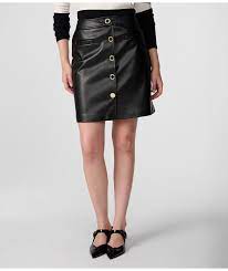 Karl Lagerfeld Paris Women's Button Front Mini Skirt
