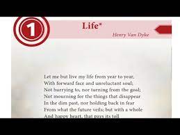 life henry van poem