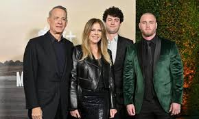 tom hanks rare red carpet moment with