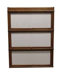 barrister bookcase with white gl
