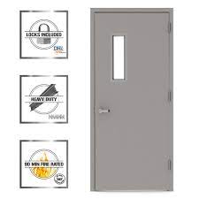 hand steel prehung commercial door