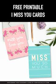 printable i miss you cards ideas for