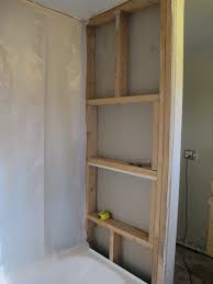 Building Custom Shower Shelves During A