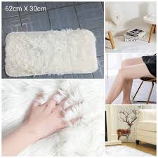 62cmx30cm white soft fluffy washable
