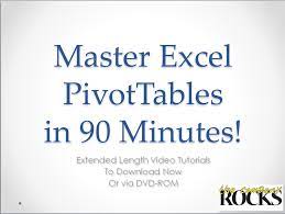 excel pivot tables video training