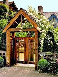 Garden Entrance Garden Arbor With Gate