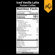 iced vanilla latte protein coffee