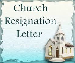 church resignation letter free letters