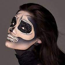 halloween makeup inspo glam skull