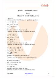 Maths Ncert Solutions Class 10 Ch 4