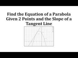 Find The Equation Of A Parabola Given 2