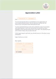 appreciation letter sign templates