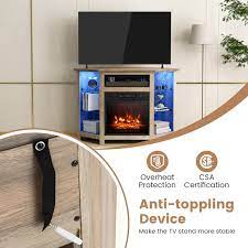 Fireplace Corner Tv Stand With Led