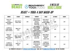 body beast yoga hybrid schedule by