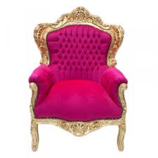 Tov furniture the nolan collection modern velvet upholstered rocking papasan chair with gold base, small, blush. Baroque Armchair King Pink Gold Antique Style Furniture