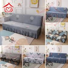 stretchable armless sofa bed cover