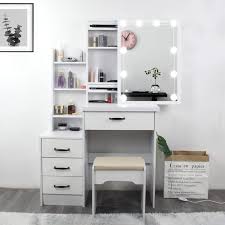 makeup vanity table with 10 led lights
