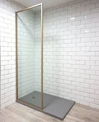 Shower Glass Partition Enclosure At