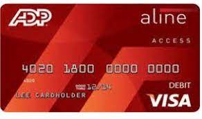 I hereby authorize adp to credit any amounts owed to me, as instructed by my employer, by initiating credit entries to my aline card. Adp Aline Card Login Aline Card Registration Aline Card Features My Daily Alerts