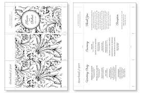 free printable folded wedding program