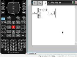 Ti Nspire Solving Systems Of 3