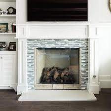 fireplace tile ideas blue and gray