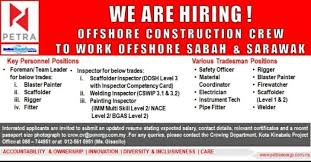 Is a company in malaysia, with a head office in miri. Kerja Kosong Sabah 2019 Offshore Marine Crew Job Jawatan Kosong