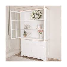 Large White Display Cabinet With Glazed