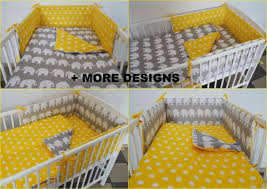 Yellow Elephant Baby Bedding Set Per