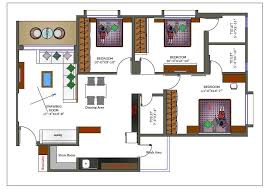 3 Bhk House Plan With Furniture Layout