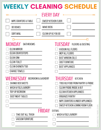 Free Printable Weekly Cleaning Schedule Money Saving Mom
