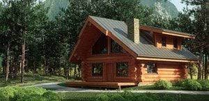 cedar log home plans under 1500 sq ft