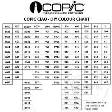 Copic Marker Diy Colour Chart Rubber Stamps By Montarga